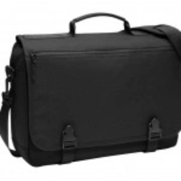 Port & Company Basic Expandable Briefcase Luggage Bag Black - Picture 1 of 13